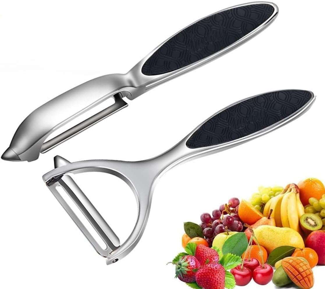 Vegetable Peeler Set, Stainless Steel Multi-Function Potato & Fruit Peelers, Y And I Shape Swivel Blades For Kitchen Use