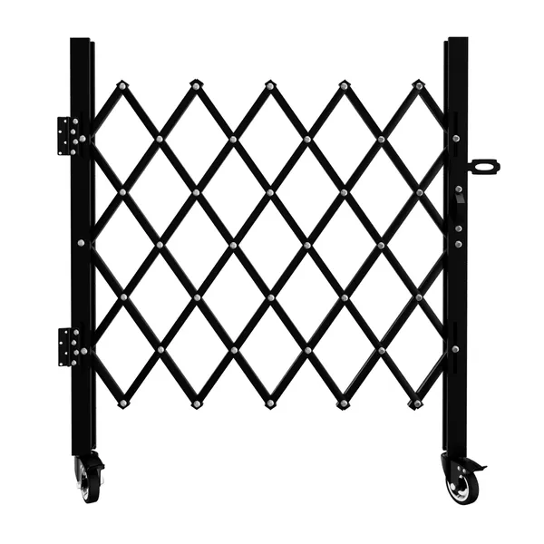 Foldable Security Gate, Expandable Safety Barrier With 360' Swivel Casters Lockable Design, Portable Mobile Rolling Barricade For Garage, Warehouse, Driveway And Pool Areas - 51.57' H X 74' W - View 4