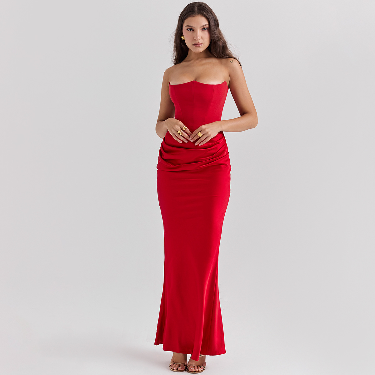 Slim Tube Top Long Dress Sexy Fashion Bandeau Backless Party Evening Dresses For Women Clothing - View 20
