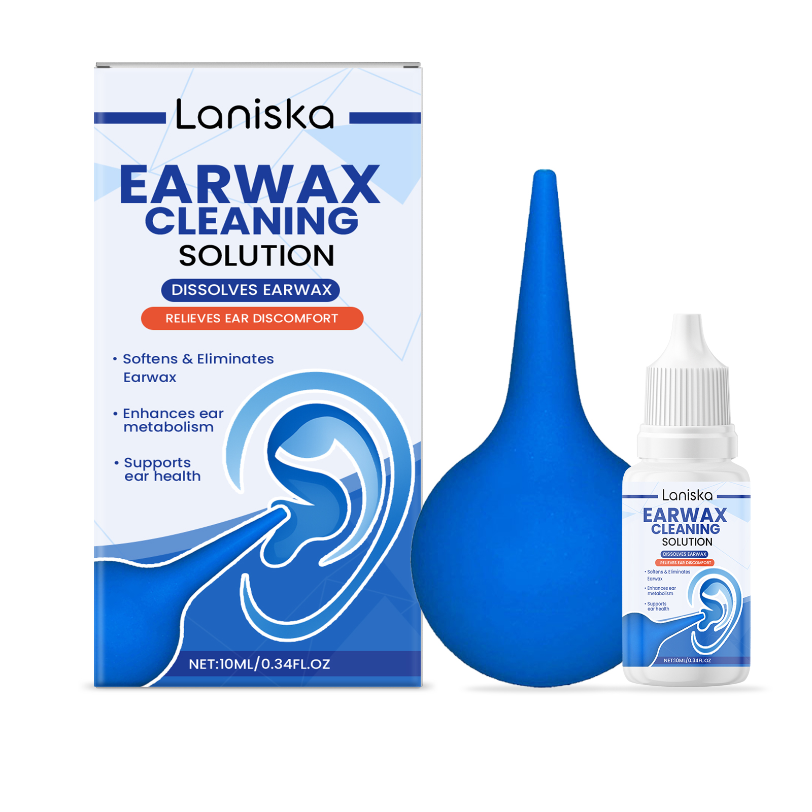 Earwax Cleaning Solution Kit, Ear Wax Remover Drops With Rubber Ear Syringe, Gentle Ear Cleanser For Dissolving & Removing Earwax, Relieve Ear Discomfort - View 7