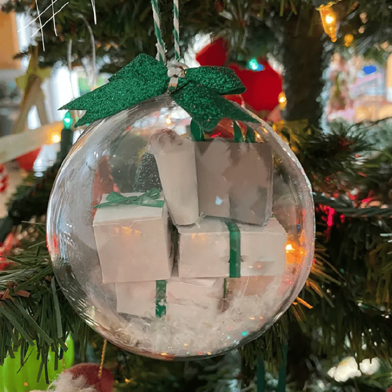 Christmas Tree Decoration Transparent Ball Hanging Decoration Scene Layout Hanging Decoration - View 9