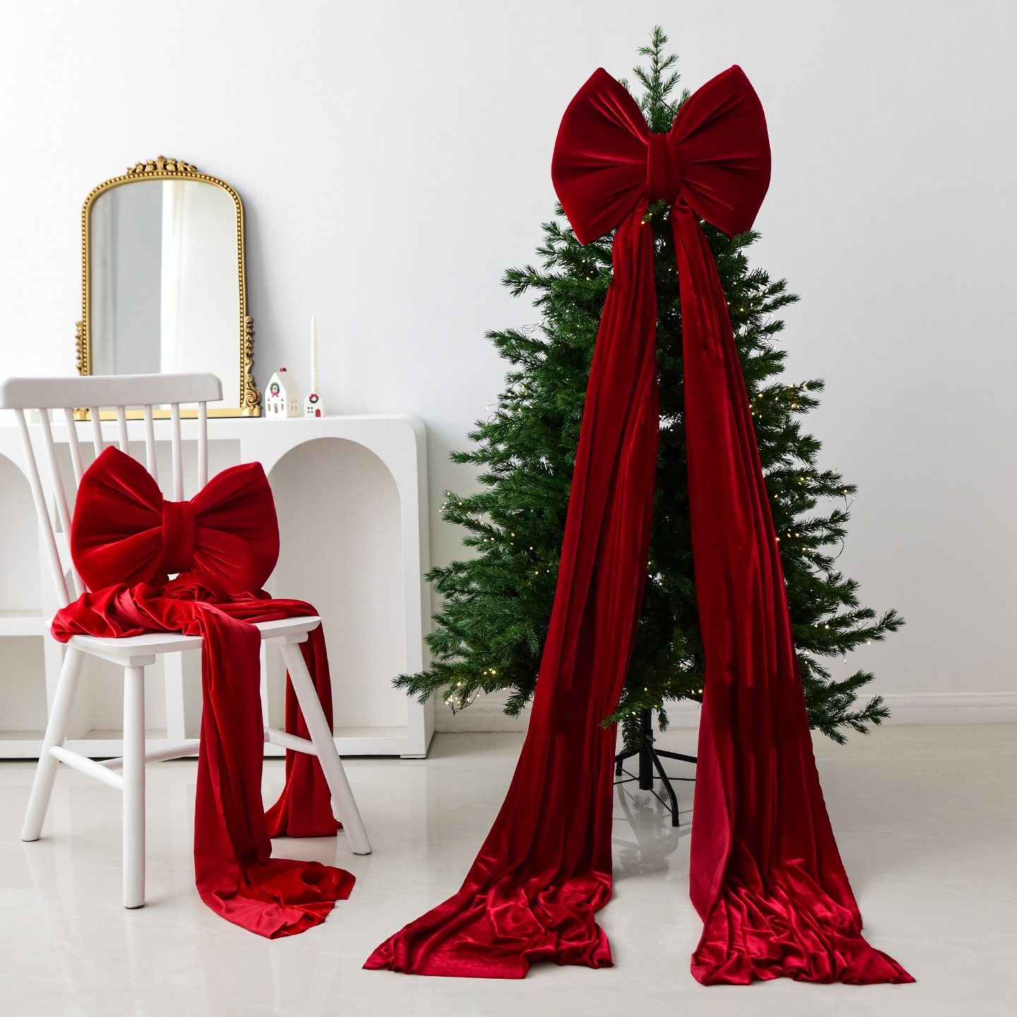 Christmas Decoration Velvet Large Bow Decoration - View 7