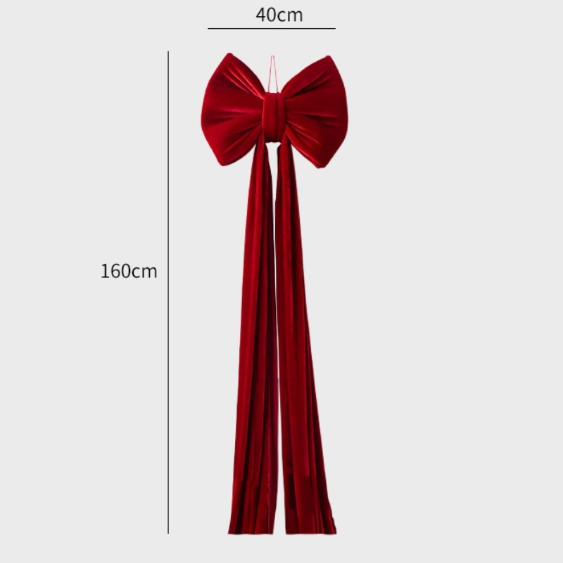 Christmas Decoration Velvet Large Bow Decoration - View 10