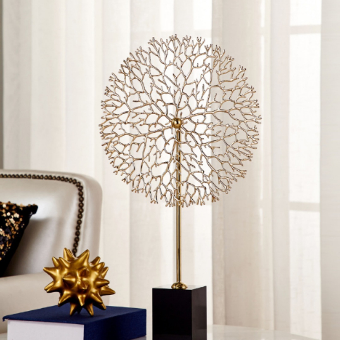 European Entry Lux Metal Sea Tree Coral Decoration Living Room Entrance Crafts Display - View 5