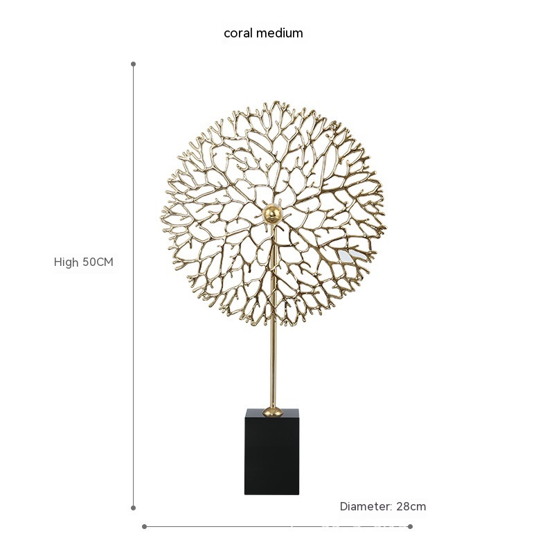 European Entry Lux Metal Sea Tree Coral Decoration Living Room Entrance Crafts Display - View 9